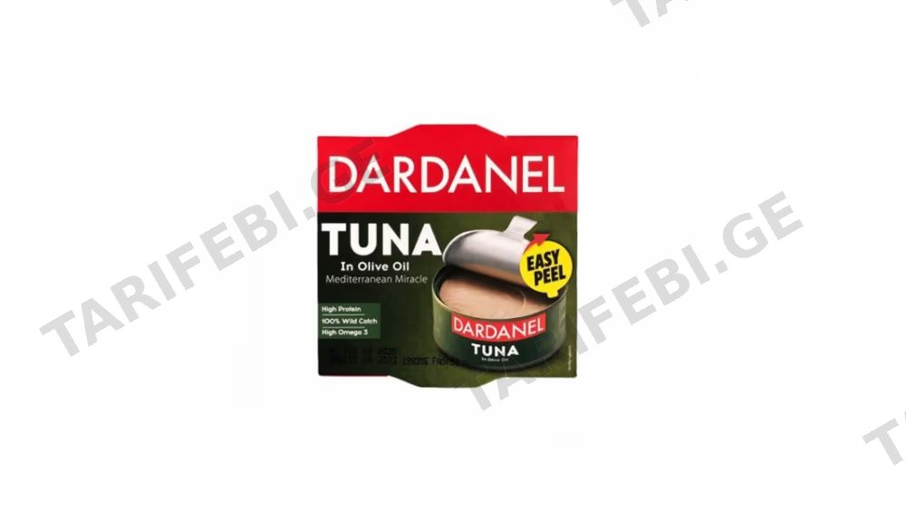 DARDANEL თინუსი ზეითუნის ზეთში-140გრ