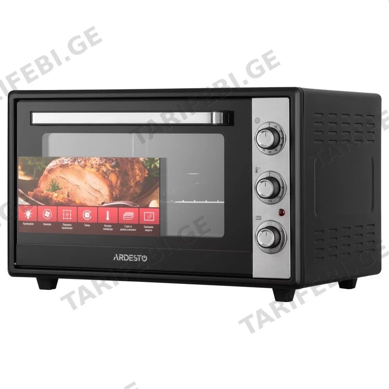 ელექტრო ღუმელი ARDESTO MEO-F60CB 60 ლ 2000W შავი