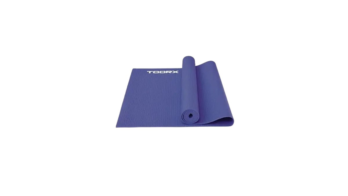 "TOORX"- ხალიჩა იოგას Toorx MAT177 173x60x0,6 PVC იასამნისფერი