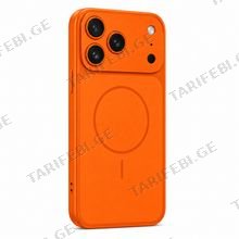iPhone 17 Pro Acrylic Glass Case with MagSafe Orange მობილური ტელეფონის ქეისი