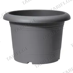 ქოთანი ყვავავილის პლასტმასის Scheurich METALLIC GREY 30/322