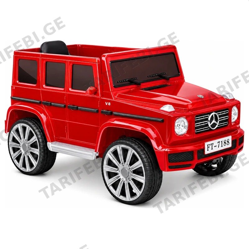 საბავშვო ელექტრო მანქანა MERCEDES-BENZ G-CLASS FT-7188-R 12V აკუმულატორით