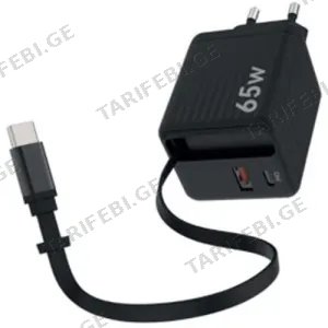 Ectra Wall Charger 65w with USB-C Cable C1003