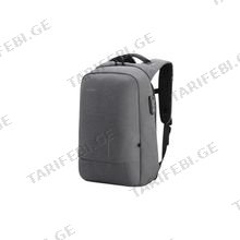 KINGSONS Anti Theft Commuter Backpack With USB Charger 15.6" Grey ნოუთბუქის ჩანთა