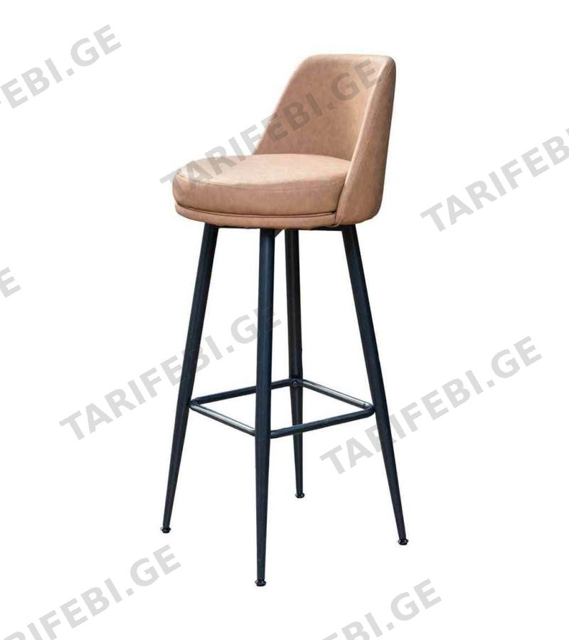 ბარის სკამი #FSHYJ-2307-3 ფერი: 6810-12 LIGHT BROWN
