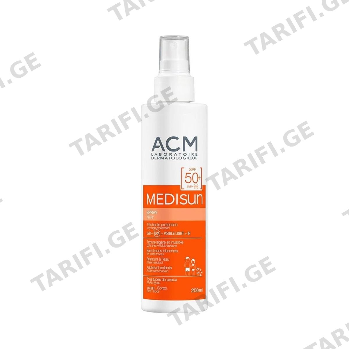 მზისგან დამცავი სპრეი Medisun SPF50+ 200მლ 3657 ეისიემ - ACM