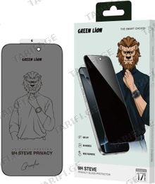 Green Lion 9H Steve Privacy Screen Protector for iP 17 Pro Max - Black
