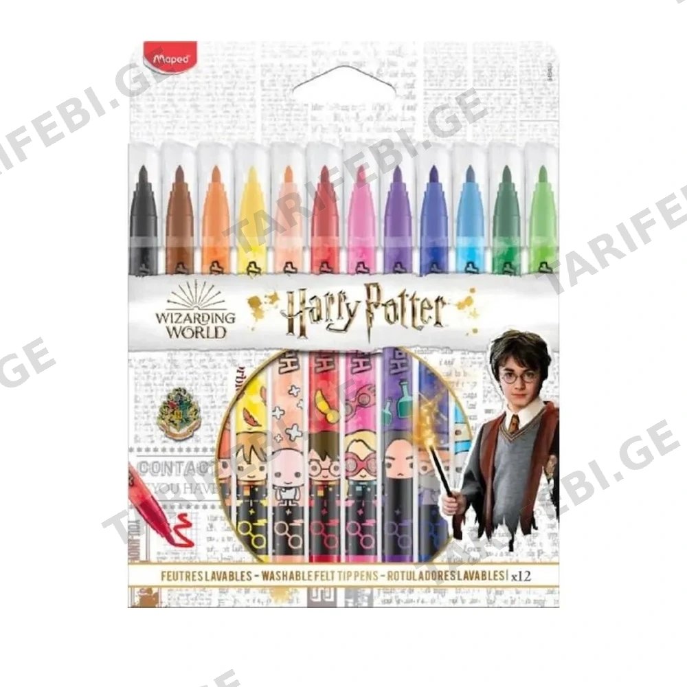 ფლომასტერების ნაკრები x12 Maped - 845407 - Harry Potter