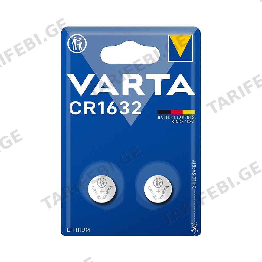 ელემენტი ლითიუმის Li-ion VARTA CR1632 2ც