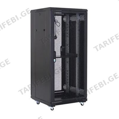 საკომუნიკაციო კარადა (რეკი) Finen, A36027 - 27U 600x1000 mm, წინა და უკანა პერფორირებული კარებით