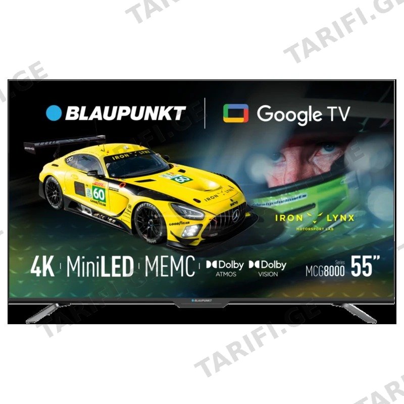 ტელევიზორი 4K MINI LED BLAUPUNKT 55MСG8000 55 ინჩი (140 სმ) GOOGLE TV