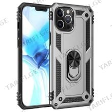 iPhone 13 Pro Max Sofia Ring Case სილიკონის ქეისი ბეჭდით - ვერცხლისფერი