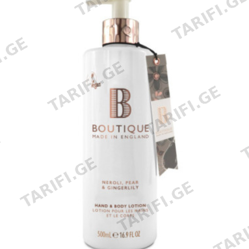 გრეის კოული BOUTIQUE - ტანის/ხელის ლოსიონი ნეროლი/მსხალი/ჯინჯერი 500მლ