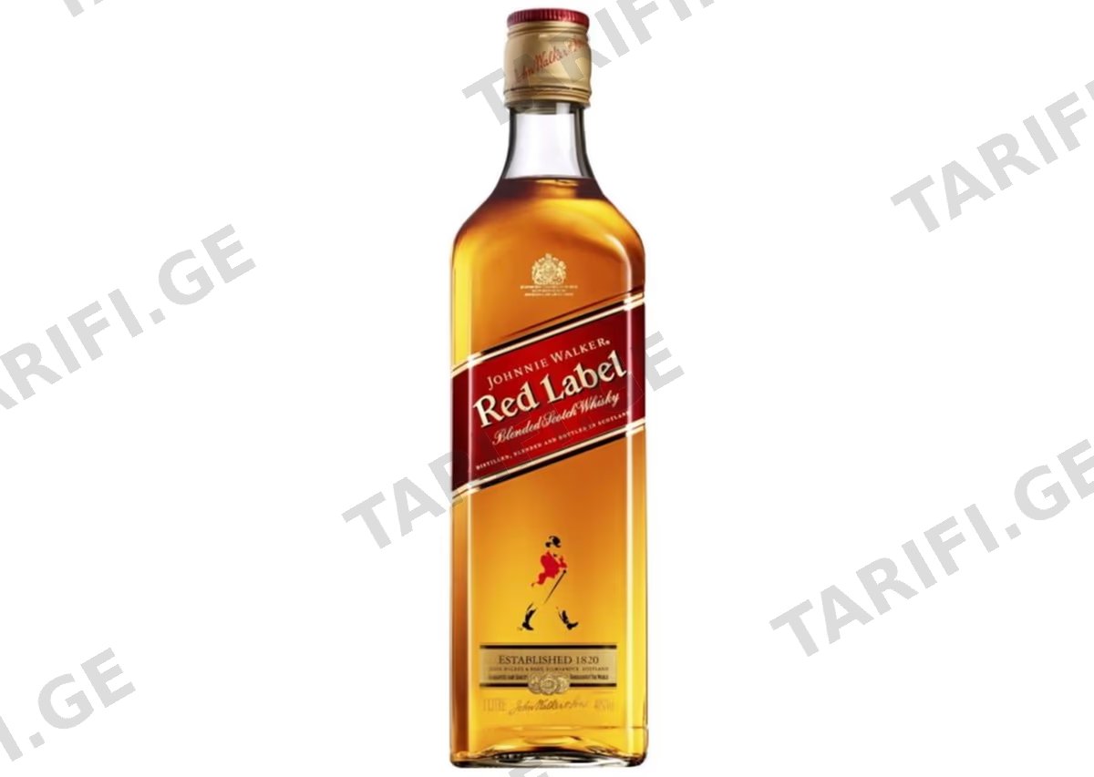 შოტლანდიური ვისკი Johnnie Walker Red Label - 1L
