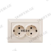 (2-იანი) როზეტი დამიწებით VISAGE IVORY