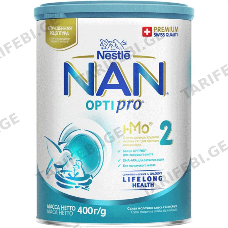 ნანი 2 (6 თვიდან) NAN 2 BLJrDHAPROBIO 12x400 GR
