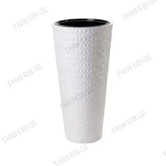 საყვავილე ქოთანი FORM PLASTIC Diamond Slim 40 თეთრი