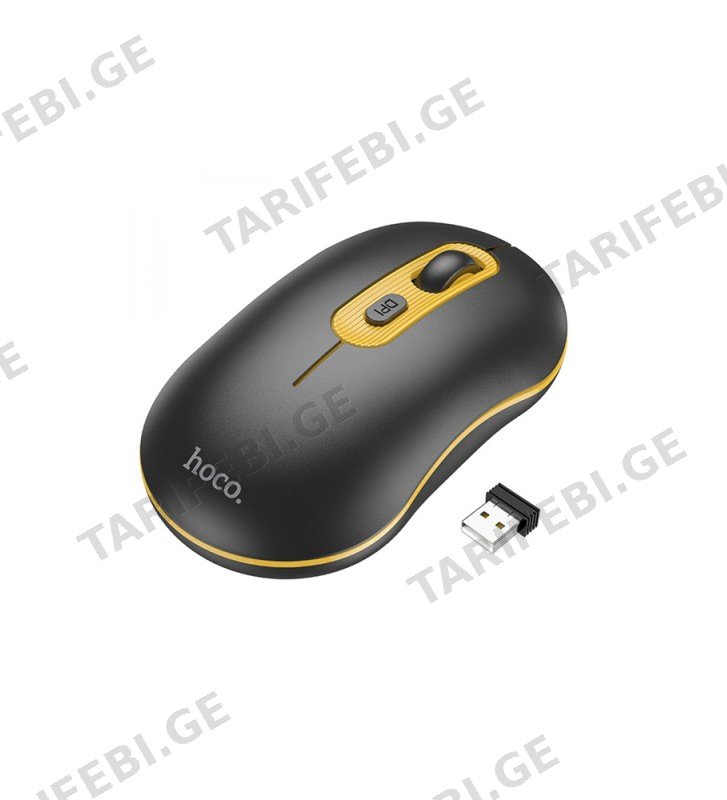 მაუსი HOCO GM21 Platinum 2.4G business wirelesswireless mouse black yellow