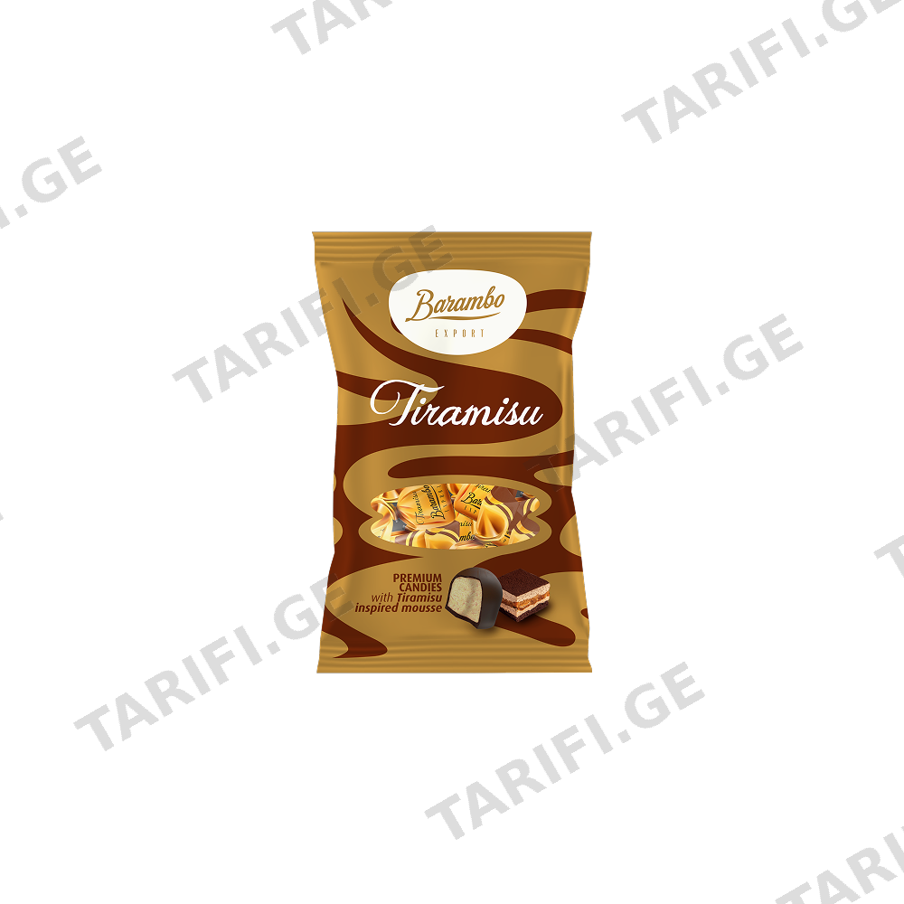 Barambo Export - რძიანი შოკოლადის კანფეტი ტირამისუ 200გრ