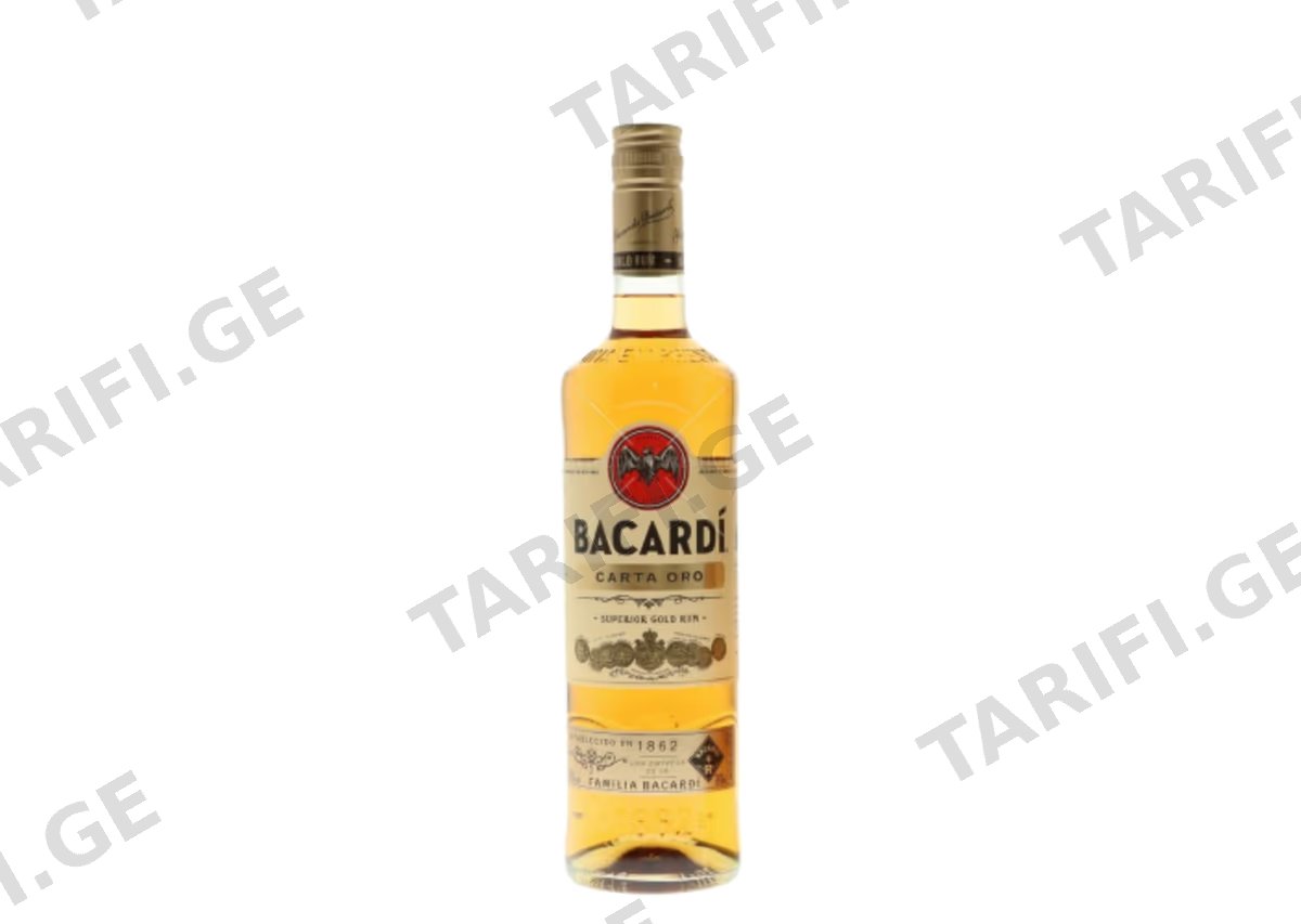 რომი Bacardi Carta Oro - 0.7L