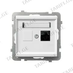 როზეტი კომპიუტერის Ospel Sonata GPK-1R/K/m/00 RJ45 Cat 5e 1 განყოფილებიანი თეთრი