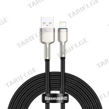 Baseus Cafule Series Metal Data Cable Lightning 2.4A 2m CALJK-B01 Black მობილურის კაბელი