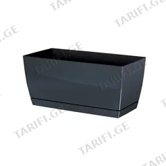 პლასტმასის ქოთანი ყვავილებისთვის Prosperplast COUBI CASE DUPP 426U 240 მმ გრაფიტი