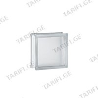 (19x19x8სმ) მინა ბლოკი Clear Arctic