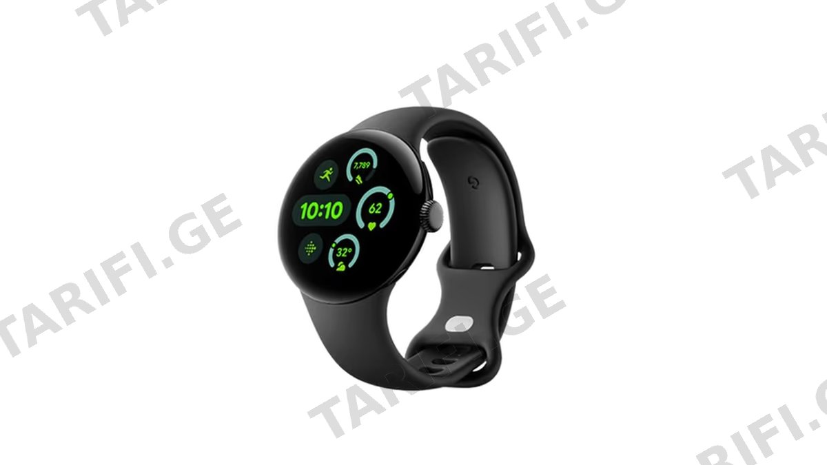 Google Pixel Watch 3 41mm Wi-Fi Matte Black Aluminum Case with Obsidian Active Band