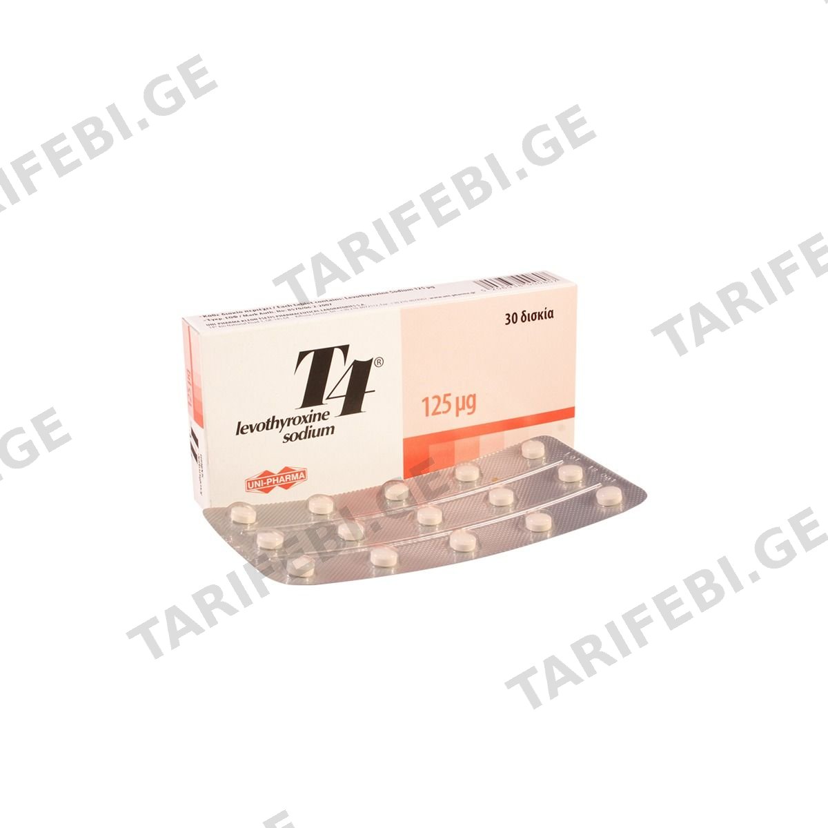 ტ4 - T4 125მკგ 30 ტაბლეტი