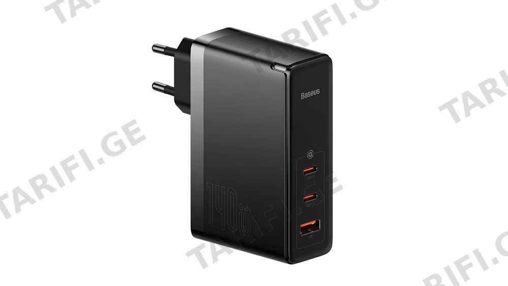 Baseus GaN5 Pro Fast Charger 2C+U 140W EU Black CCGP100201
