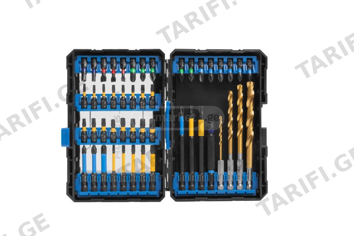 HT1S803 ძალისმიერი თავაკების ნაკრები 56 pcs. Impact Bits set