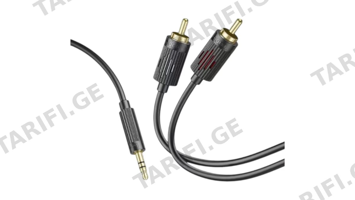 Hoco. UPA28 AUX 3.5mm to RCA Audio Adapter Cable(Black)