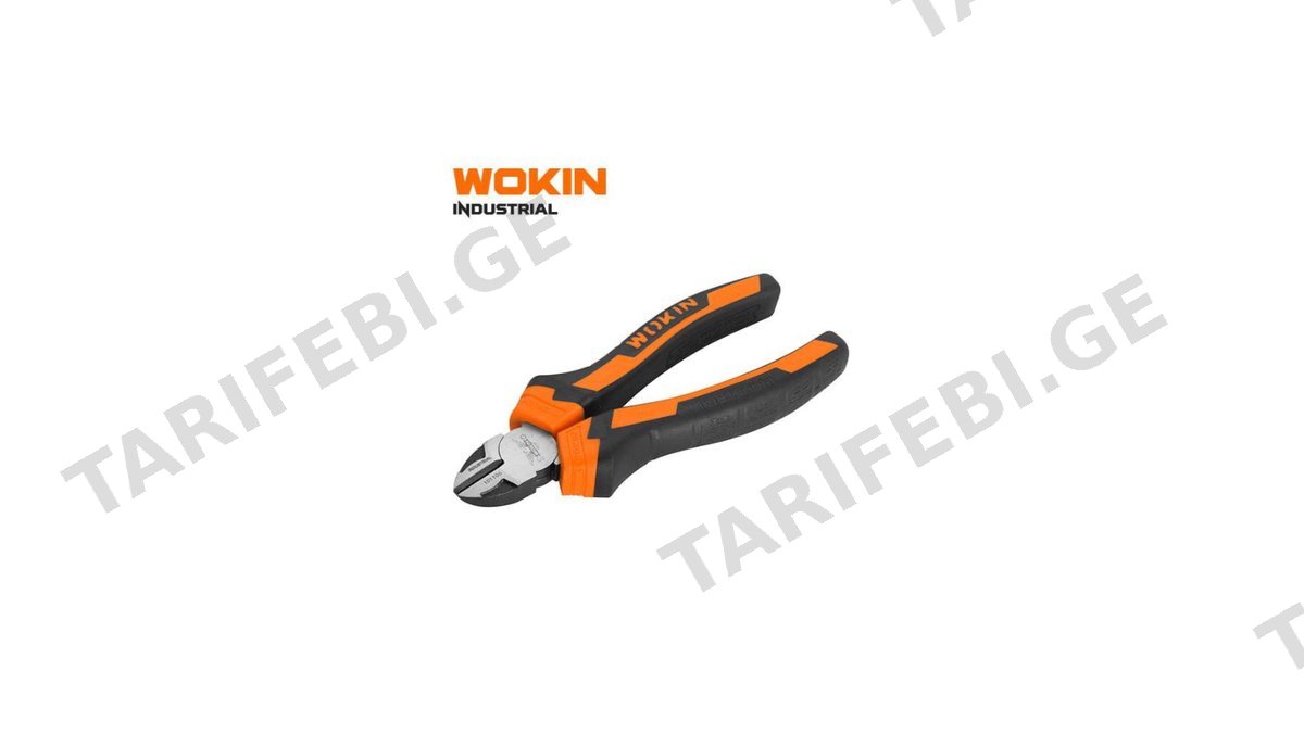 მკვნეტარა Wokin 101107, 180mm DIAGONAL CUTTING PLIERS(INDUSTRIAL), Black/Orange
