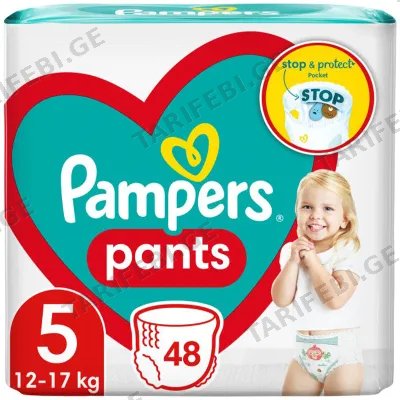 პამპერსის ბავშვის ტრუსი საფენი PA PT D6P S5 2X48 JP