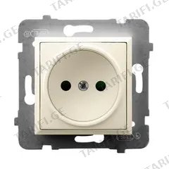 როზეტი Ospel Aria GP-1U/m/27 1 განყოფილებიანი ჩალისფერი