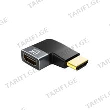 CABLETIME CT-HMF8K-AGL 8K HDMI Adapter Left Angel Male to Female HDMI ადაპტერი