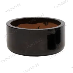 ქოთანი კერამიკული Mega Collections Glazed Bowl Shiny 38x20სმ 20ლ შავი