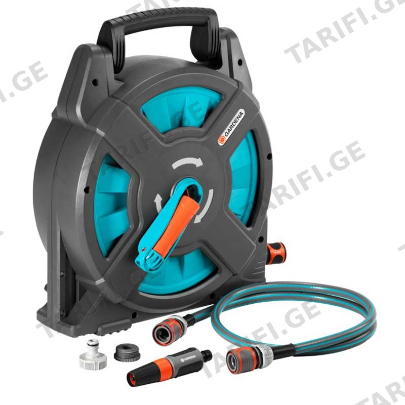 სარწყავი შლანგი ბარაბნით GARDENA THRU-FLOW HOSE BOX 15