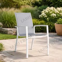 ბაღის სკამი Sultan Textile Dining Chair white