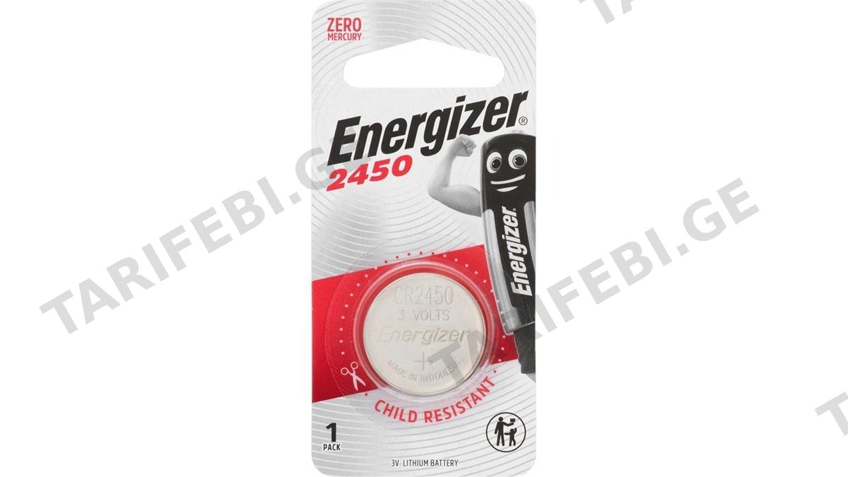 Energizer CR2450 ელემენტი (1ცალი) (81795)
