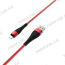 BOROFONE BX32 Munificent charging data cable for Lightning Red
