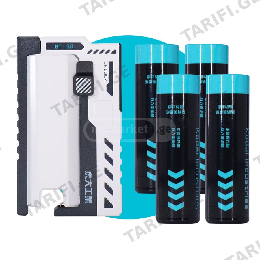 Kodai BT20W 20 000 mAh Power Bank With 4 Battery White