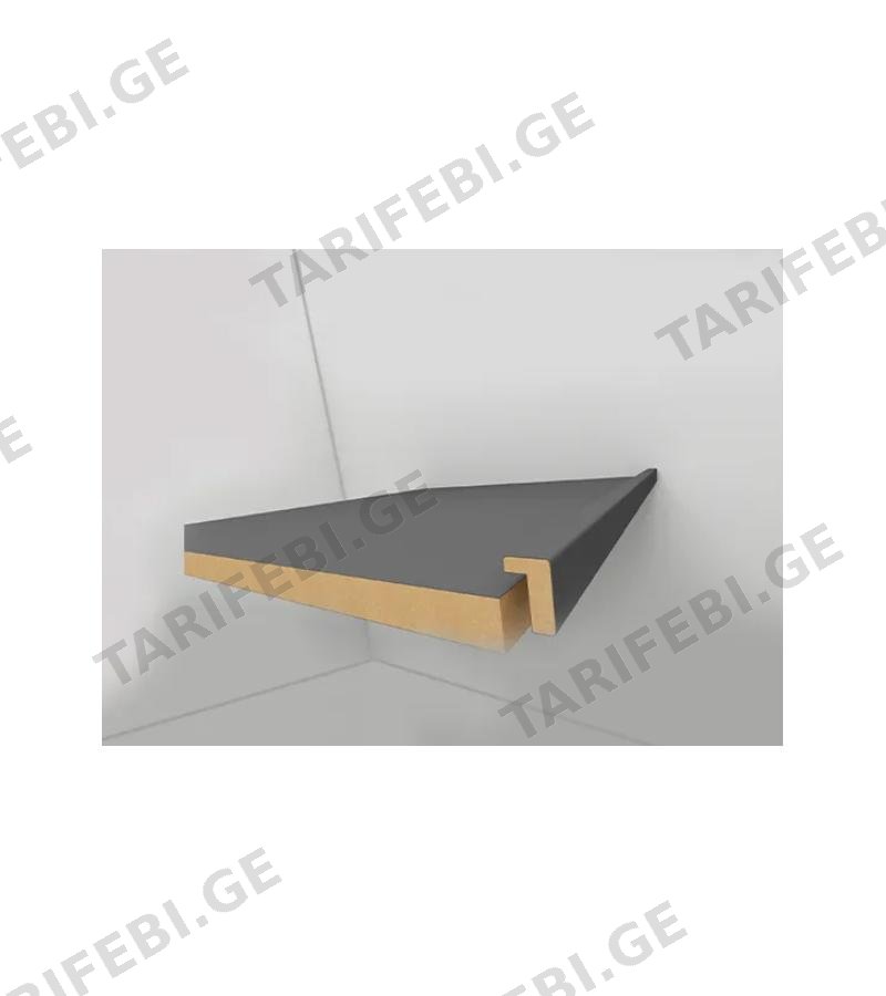 პროფილი L კუთხე MP-1047/07 Paintable/შესაღები MDF 16*25*2800 MATT BUTE WHITE 231 მწარ. AGT