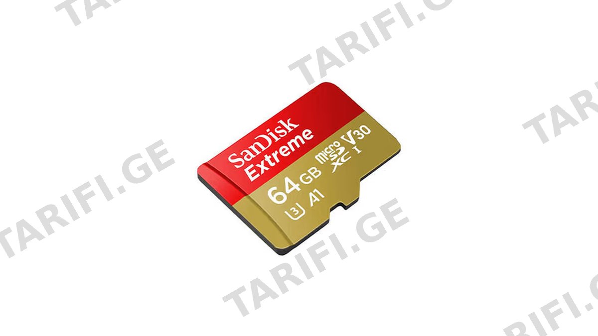 SanDisk 64GB Extreme MicroSD/XC UHS-I Card Up to 170MB/s/C V30/4K/A2 SDSQXAH-064G-GN6MN