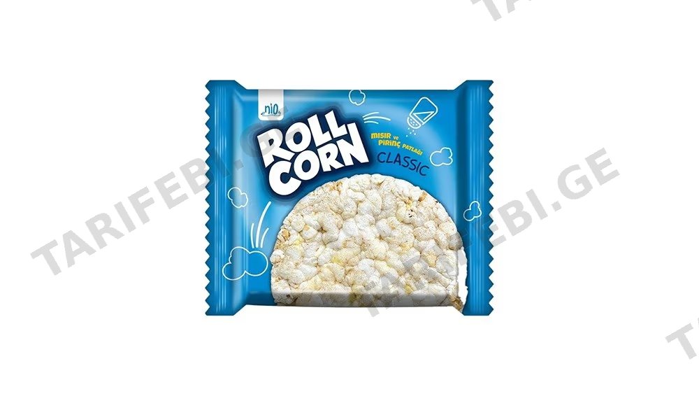 Roll Corn სიმინდის და ბრინჯის ქრისფი 30გრ