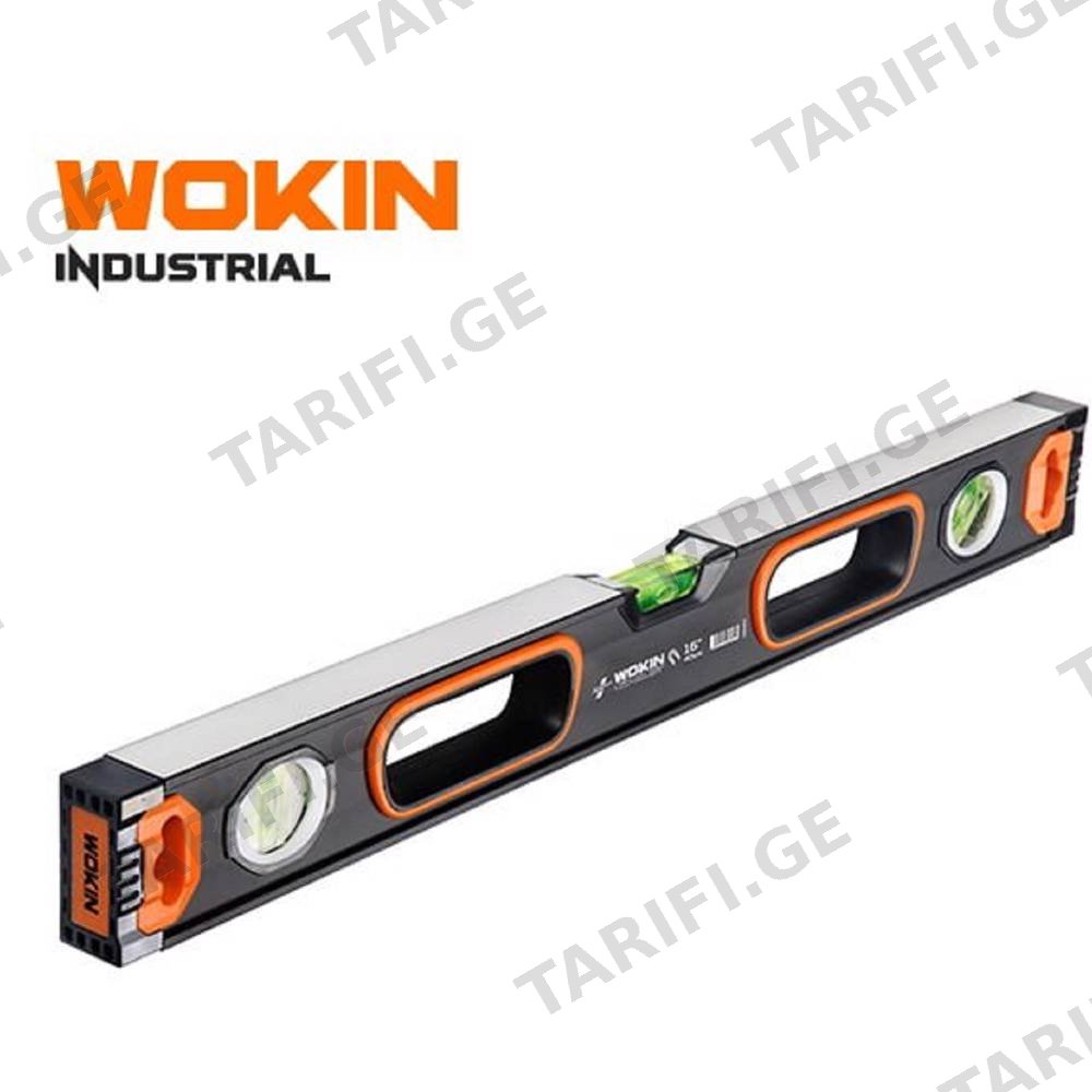 თარაზო მაგნიტით Wokin 506410, 100cm, 40″, Spirit Level With Magnetic (INDUSTRIAL), Black