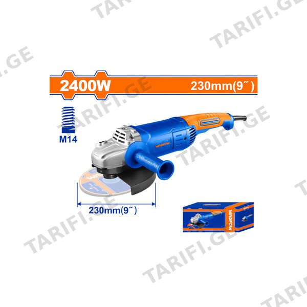 ელექტრო კუთხსახეხი 2400W-230 მმ (WAG852401) WADFOW