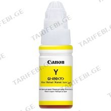 Canon GI-490 Yellow 70მლ ჭავლური კარტრიჯი