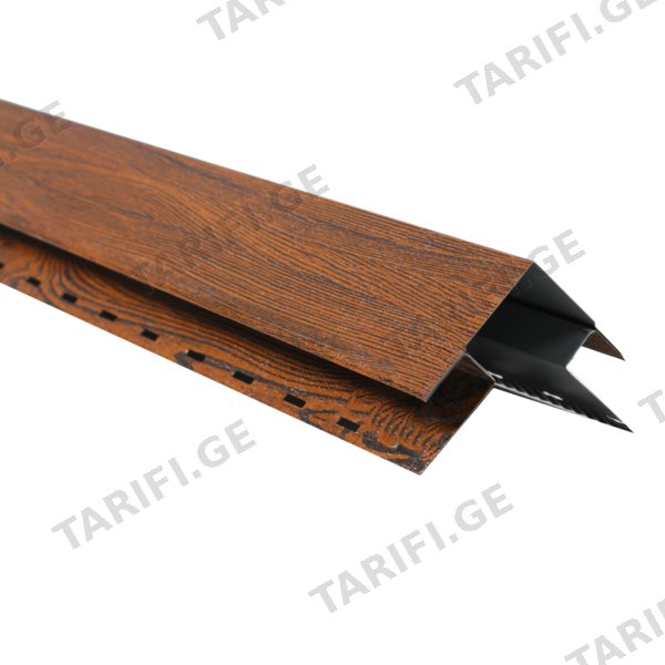 საიდინგის გარე კუთხის პროფილი (3მ) ხაოიანი WOOD NOVA